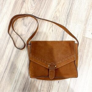 Minelli Paris Suede Boho Crossbody Bag